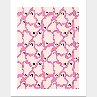 Pink Ghost Party Posters and Art